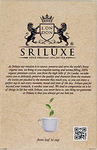 SRILUXE - Special Green Tea Loose Leaves | Sri Lankan Luxury Tea | Exquisite Taste & Aroma | Freshly Harvested 100% Natural | High in Antioxidants (250g)