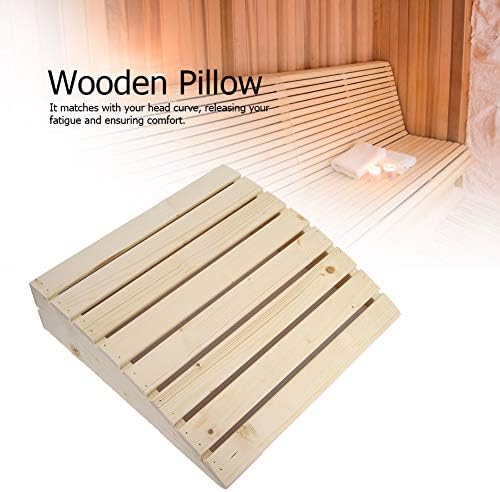 EVTSCAN Portable Wood Sauna Headrest, Smooth and Free of Burrs, Ergonomic Comfortable Posture Headrest Pillow for Fully Relax Sauna, Keep Your Sauna Benches Cleaner