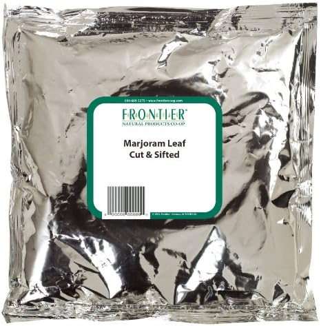 Frontier Co-op Marjoram Leaves, 1-pound Bulk Bag, Cut & Sifted, Minty, Sweet Flavor for Dressings, Soups and Sauces
