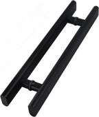 Barn Door Pull Handle,Wooden Glass Door Handle,Offices Screen Door Handle,Front Door Internal/External Handle Equipment 400Mm Hole to Hole/Black/1200Mm