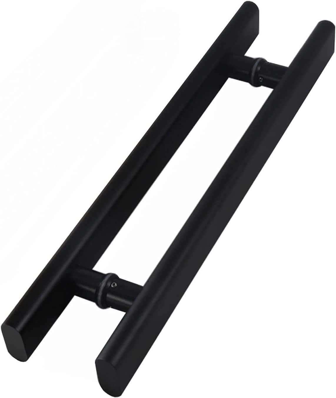 Barn Door Pull Handle,Wooden Glass Door Handle,Offices Screen Door Handle,Front Door Internal/External Handle Equipment 400Mm Hole to Hole/Black/1200Mm