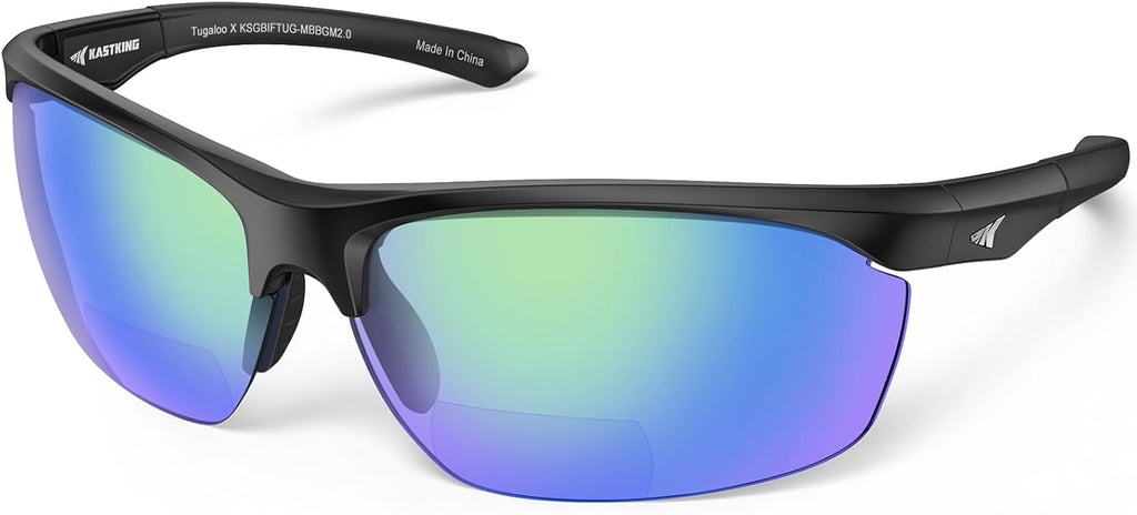 KastKing Tugaloo Semi-Rimless Bifocal Polarized Reader Sunglasses, Bi-focal x1.5 x2.0 x2.5 Magnifications, UV Protection