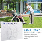 10.8" Standing Aid and Handicap Bar with Non Slip Handles Fall Assist Devices 450 Lbs Weight Capacity, Portable Mobility for Elderly Senior Patients, Disable and Caregivers