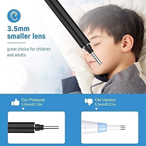 Ear Wax Remover, Ear Cleaner Kit, LED Light and 8 Replaceable Spoons, IP67 Waterproof, Earwax Removal Tool for Adults Kids (Color : Green)