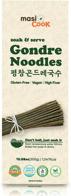 masi Cook Pyeongchang Gondre Noodles Non fried Guksu, Noodle Korean Food 곤드레국수 300g (10.58oz), 1,047Kcal