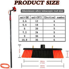Window Cleaning Brush,Water Fed Pole Brush System,Extendable Cleaning Brush,for Cleaning Outer Window Glass, Tile Walls,Glass Curtain Wall,Solar Panel Surface(12-36ft),6M/20FT