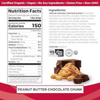 Orgain Organic Vegan Protein Bars Bundle - Chocolate Chip Cookie Dough & Peanut Butter Chocolate Chunk - 10g Plant Based Protein, Gluten Free, Non-GMO - 1.41 Oz (2 Pack of 12)