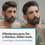 Just For Men Mustache & Beard, Beard Coloring for Gray Hair with Brush, with Keratin Biotin Aloe and Coconut Oil for Healthy Facial Hair - Light-Medium Brown, M-30, Pack of 1 (Packaging May Vary)