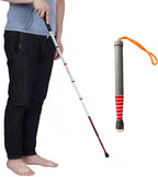 Telescopic Blind Mobility Cane - Titanium Alloy Walking Stick with Reflective Film - Anti-Slip Stick for The Blind and Vision Impaired