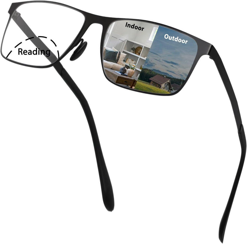 Progressive Multifocus Reading Glasses Anti Blue Light Photochromic/Bifocal Reading Glasses for men UV Protection