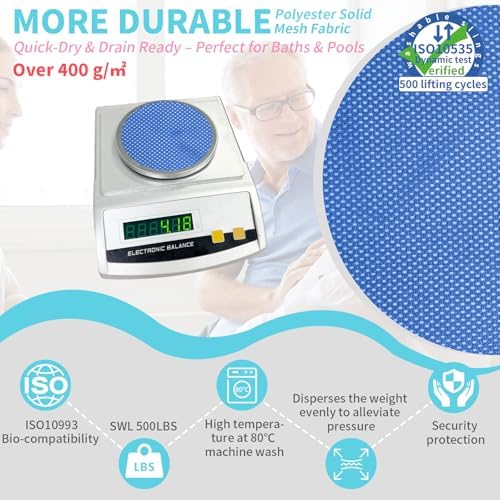 EZ Assistive Patient Lift Sling with Commode - Patient Lifting Slings for Transfer - Medical Full Body Straps for Elderly, Disabled,Nursing,Caregiver - SWL 500 lbs (Large-Blue-1 PC)