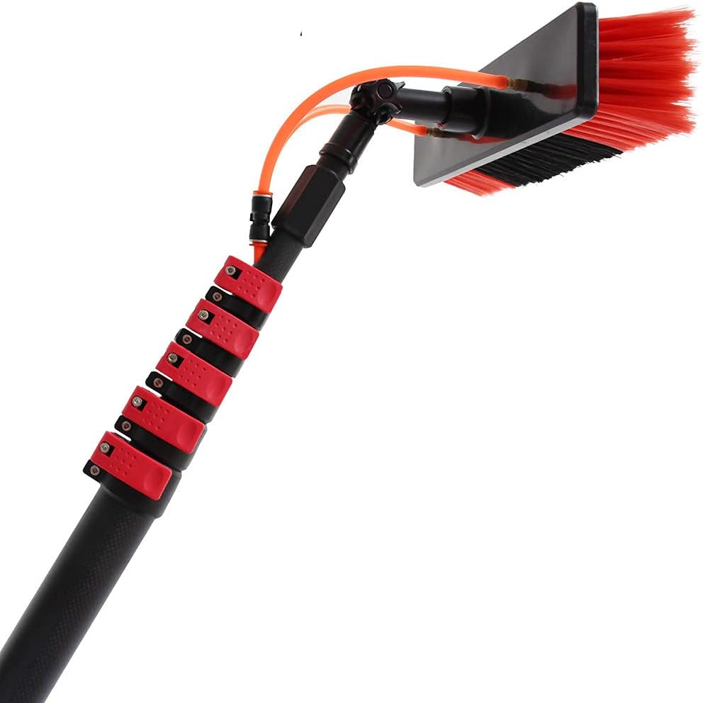 Window Cleaning Brush,Window Cleaning Kit,Water Fed Brush,Water Fed Cleaning System,Cleaning Photovoltaic and Solar Panels,5.4M/18FT