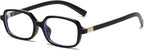 AIEYEZO Retro Rectangular Blue Light Glasses Women Men Fashion Small Square Frame Computer Gaming Glasses