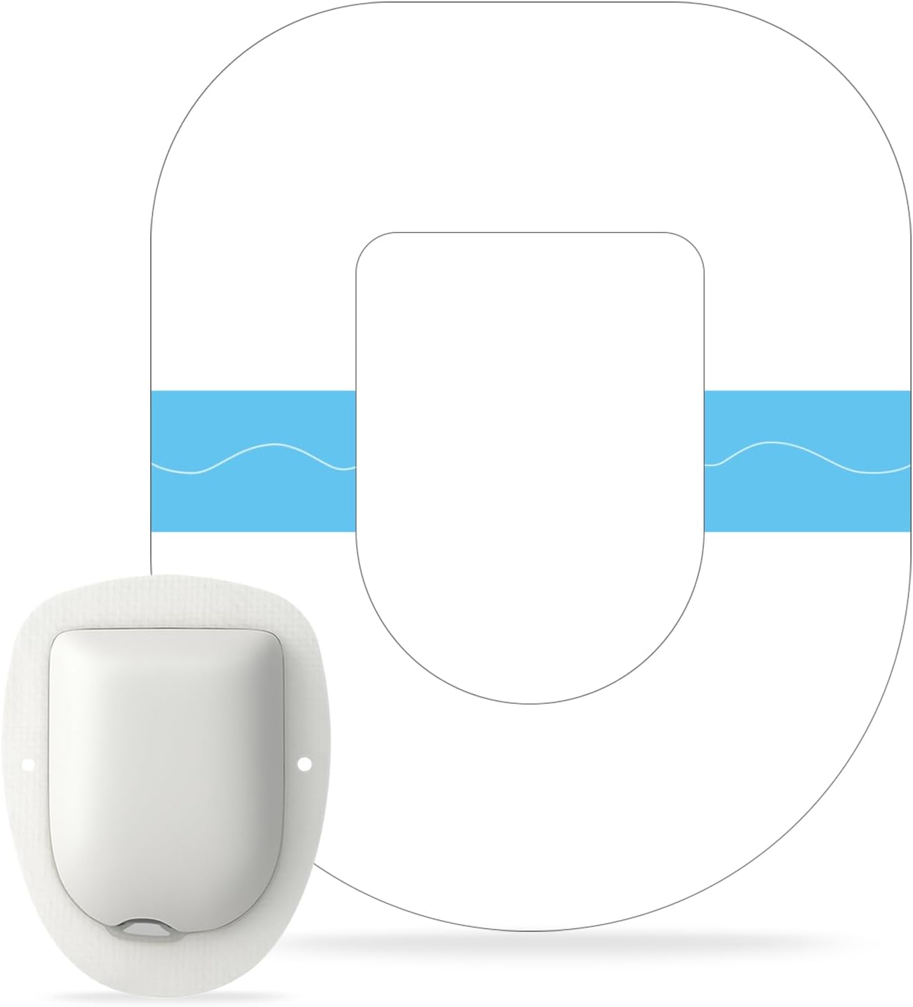 Omnipod 5 Adhesive Patches 60 Pack Waterproof Pre-Cut Transparent Patches for Omnipod 5 Dash Pods Clear Overlay Cover Latex-Free & Hypoallergenic Long Stay for 7 Days