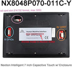 Nextion Intelligent 7 inch HMI Display 5V Capacitive Touch Screen 800x480 TFT LCD w/Enclosure Case for Arduino (NX8048P070-011C-Y)