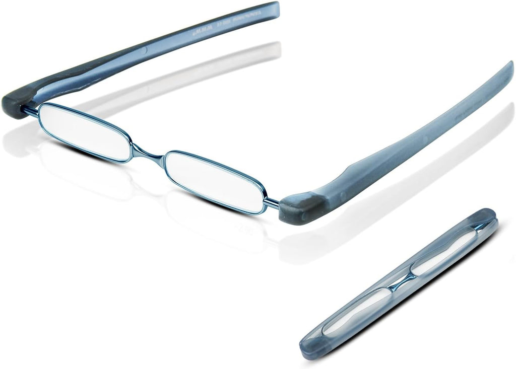 BEDO Reading Glasses for Men and Women Compact Folding 360°Twist Mini Pocket Pen Clip Reader 1.0
