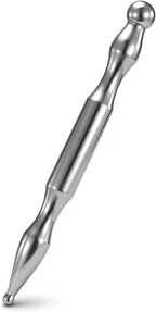 Xthrotsenk Tmj Pen Acupressure Face Stick Fascia Tool Acupuncture Pen Fascia Stick Facial Reflexology Tools Massage Pens for Face Body Point (Silver)