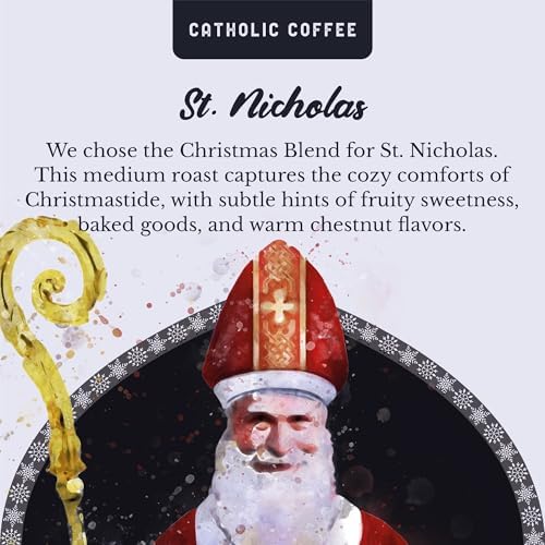Catholic Coffee Pods - St. Nicholas Christmas Blend Medium Roast |12 Pack, Single Serve Coffee Pods