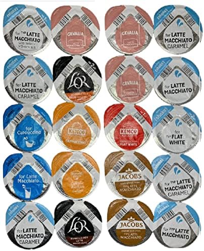 36 Tasimo T-Discs Pods Variety Pack, 1x Each Flavour, 36 Different Blends, Coffee, Hot Chocolate, Tea Gift Box (40+ Pods)