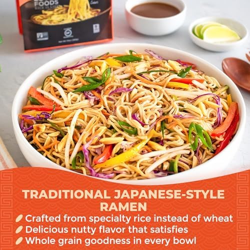 Lotus Foods Organic Millet & Brown Rice Ramen - Gluten Free Rice Ramen, Whole Grain Ramen Noodles, Low Sodium Rice Noodles, USDA Organic, Gluten Free, Vegan - 10 Oz Bags (Pack of 6)