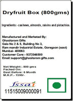 Ghasitaram Gifts Rakhi Gifts for Brothers Rakhi Dyfruits- Ghasitaram's Dryfruit Box 800 GMS with Rudraksh Rakhi