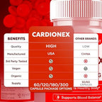 (2 Pack) CardioNex Capsules, Official Cardio Nex Blood Health Support Pills With All Natural Ingredients, CardioNex Advanced Health Support Formula with Premium Vitamins for Women & Men (120 Capsules)