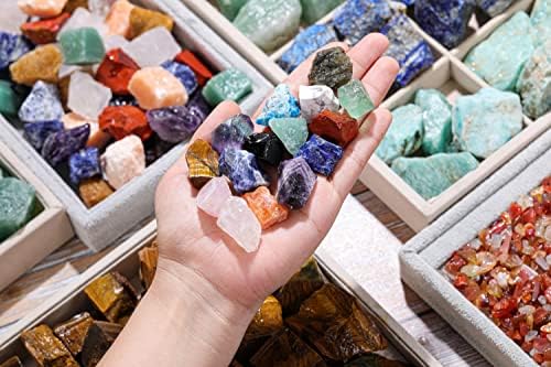 CrystalTears Assorted Raw Healing Stones Crystals Bulk Natural Rough Chakra Quartz Crystal Gemstones for Reiki Meditation Therapy Beginners Home Decor Christmas Gift