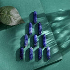 QINJIEJIE 20PCS Blue Sodalite Crystals Wands Stones Set Healing Crystal Points Bulk Gemstones Hexagonal Polished Gems Natural Reiki Stone for Energy Balancing Meditation Witchcraft Gifts