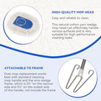10 Inch Dust Mop Head: Replacement Medium Washable Commercial Sweeper and Janitorial Dust Mop Head Replacement (3 Packs)