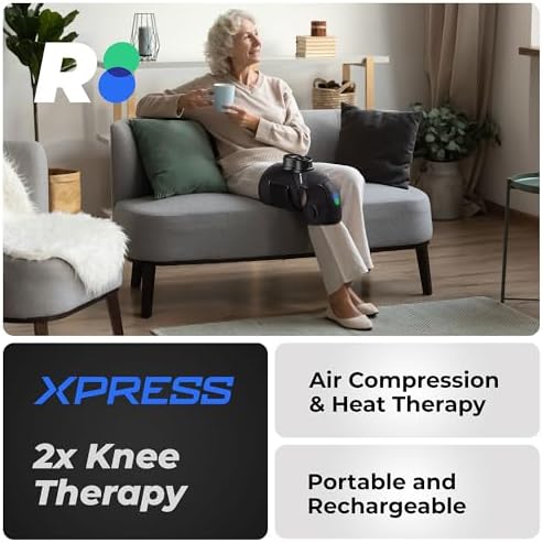 REATHLETE Xpress Knee Massager for Pain Relief | Leg Massager with Heat & Compression