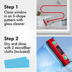 Tyroler Glider D-3 Outside Magnetic Window Cleaner Tool | Double Sided Outside Windows Cleaner Fits Only 0.8"-1.1" Single/Double Glazed Windows Thickness | Magnet Window Cleaners Tool