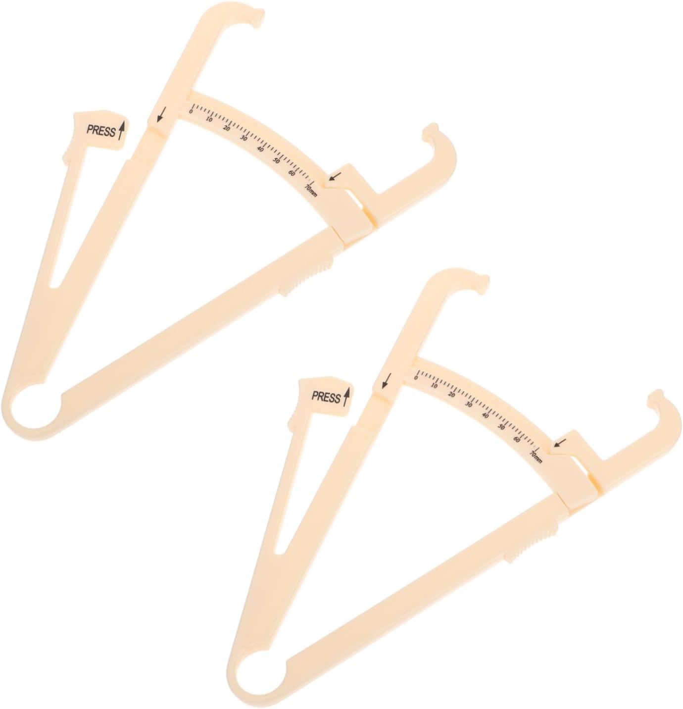 2Pcs Handheld Fat Caliper Measurement Device for Accurate Body Measuring Lightweight and Portable Skinfold Tool for Men and Women Simple Design for Easy Use