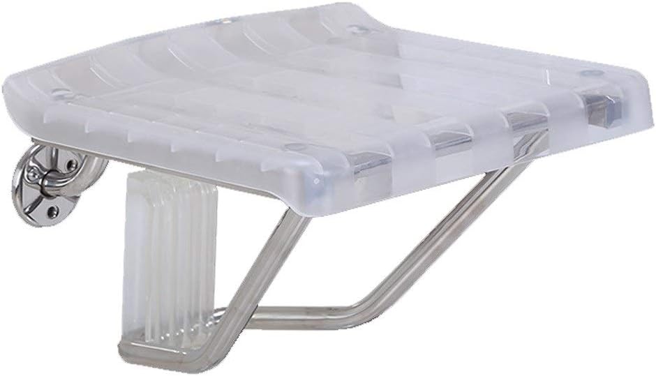HanDuo Plastic Shower Chair Foldable Wall Mounted - Folding Bathroom Stools and Seats - Bath Bench for Bathing/Showering, Elderly, Disabled