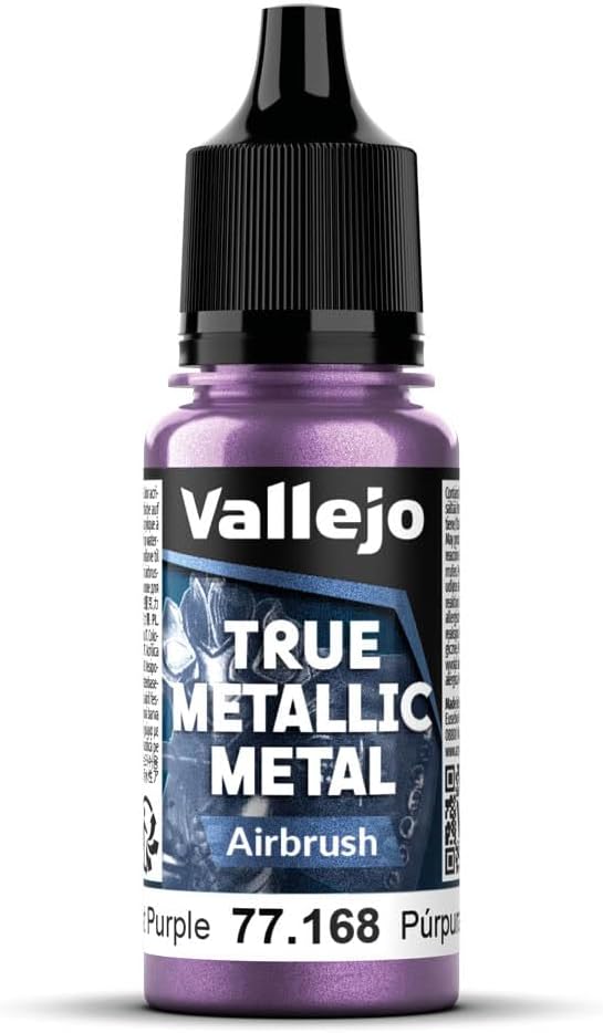 Vallejo - Amethyst Purple Airbrush | True Metallic Metal TMM | Acrylic Colors for Painting Metal Effects on Fantasy, Historical, and Wargaming Miniatures | 18 ml (0.6 fl.oz.)