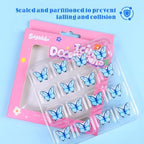 16 Butterflies Royal Icing Decorations, Edible Cupcake Decorations,Royal Icing Blue Butterflies for Cake Toppers and Cupcake Toppers