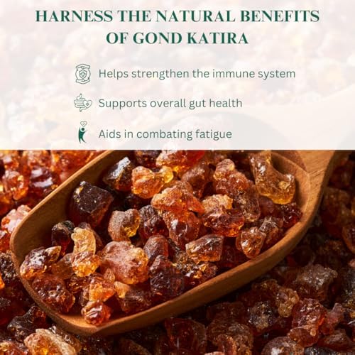Nutriwish Gond Katira (Edible Gum/Tragacanth Gum), 200 g | Pure & Natural Plant-Based Gond for Cooling Summer Drinks, Falooda, Sherbets, Desserts, Herbal Recipes & Daily Wellness Use