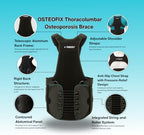 OSTEOFIX Thoracolumbar Spine Brace with Telescopic Aluminum Frame | Full T6–S1 Stabilization for Osteoporosis, Post-Surgical Recovery & Compression Fractures | Chest Strap & Effortless Core Compression System | Extra Large