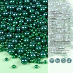 Dark Green Sprinkles for Cake Decorations 3.52 ounce Edible Pearl Sugar Sprinkles for Cupcake Toppers Wedding Party Valentines Halloween Christmas Supplies
