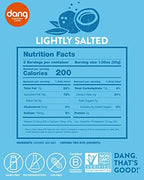 Dang Keto Toasted Coconut Chips Lightly Salted, Unsweetened, Vegan, Gluten Free, Non GMO, Paleo, Healthy Snacks Made with Whole Foods, Low Carb and Sugar, Resealable Individual Bags, 3.17 oz