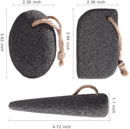 SAMEBUTECO Natural Volcanic Pumice Stone for Feet Pumice Cleaning Stone for Sole of The Foot,Edges of The Foot,Toe Seams Deep Clean,Foot Scrubber for Dead Skin Remover 3 Shapes