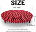 10.4" Heavy Duty Grit Trap (2-Pack) & Wash Mitt Kit - Premium Car Wash Bucket Filter Insert, Dirt Separator, Fits 3-5 Gallon (Red Kit)