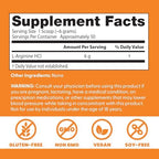 Doctors Best Pure L-Arginine Powder - L Arginine Supplement for Men & Women, Supports Nitric Oxide Levels & Heart Health, Blood Flow Support, Gluten Free, Vegan, Non GMO - 10.6 oz