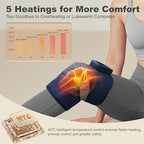 KingPavonini Cordless Knee Massager for Pain Relief, Newly 4 Motors Vibration, 5 Heat Levels, 6 Massage Modes, Knee Heating Pad for Knee Pain, Heated Knee Massager Brace, for Mom Dad (Blue 2.0)