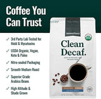 Natural Force Organic Mold Free Coffee, High CGA Coffee, Mycotoxin Free, Low Acidity, Incredible Taste & Aroma, Ground Swiss Water Decaf Medium Roast, 10 oz