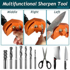 Drill Bit Sharpener,Portable Drill Bit Sharpener,Multipurpose Drill Bit Grinding Sharpener (Orange, Large)