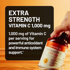 NatureWise Vitamin C 1000mg Capsules - Extra Strength Vegan Vitamin C for Daily Antioxidant & Immune Support - Non-GMO, USA Manufactured - 360 Capsules[360-Day Supply]