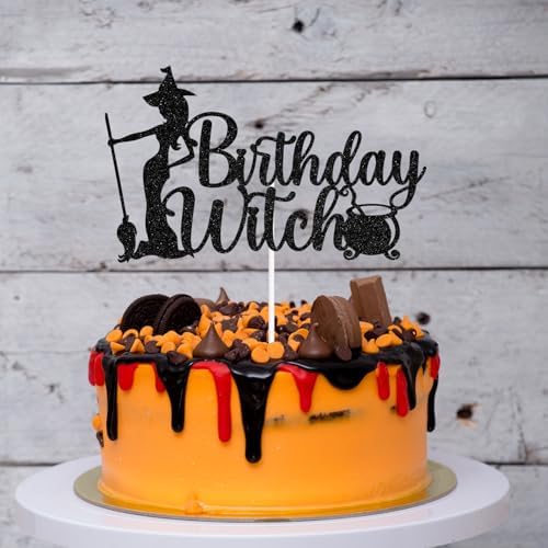 Birthday Witch Cake Topper, Witches Don't Age, Halloween Witch Cake Décor, Happy Birthday Witches Party Decorations