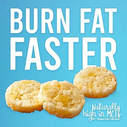 Keto Cookies (Buttery Coconut) Low Carb Snacks food. Gluten Free Healthy Diabetic snacks Atkins Keto Friendly desserts. Zero Carb added High Fat Bomb Ketosis mini bites, Pack of 3