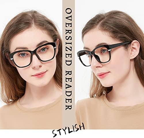 OCCI CHIARI Oversized Reading Glasses for Women Stylish Square Round Readers 1.0 1.25 1.50 1.75 2.0 2.25 2.50 2.75 3.0 3.5