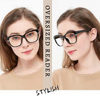 OCCI CHIARI Oversized Reading Glasses for Women Stylish Square Round Readers 1.0 1.25 1.50 1.75 2.0 2.25 2.50 2.75 3.0 3.5